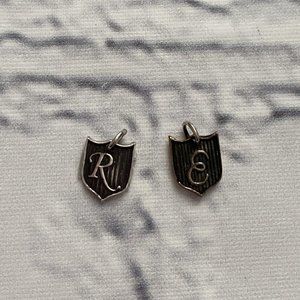 Initial R Unisex Shield Charms